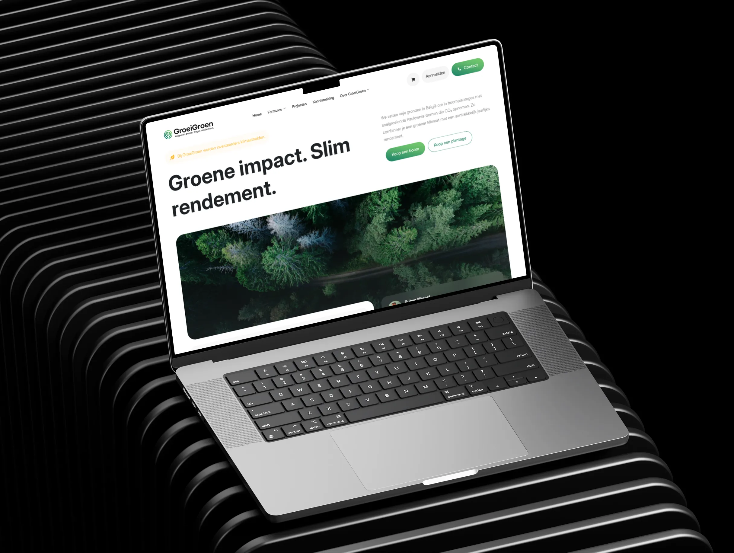 Green Investment interface mockup
