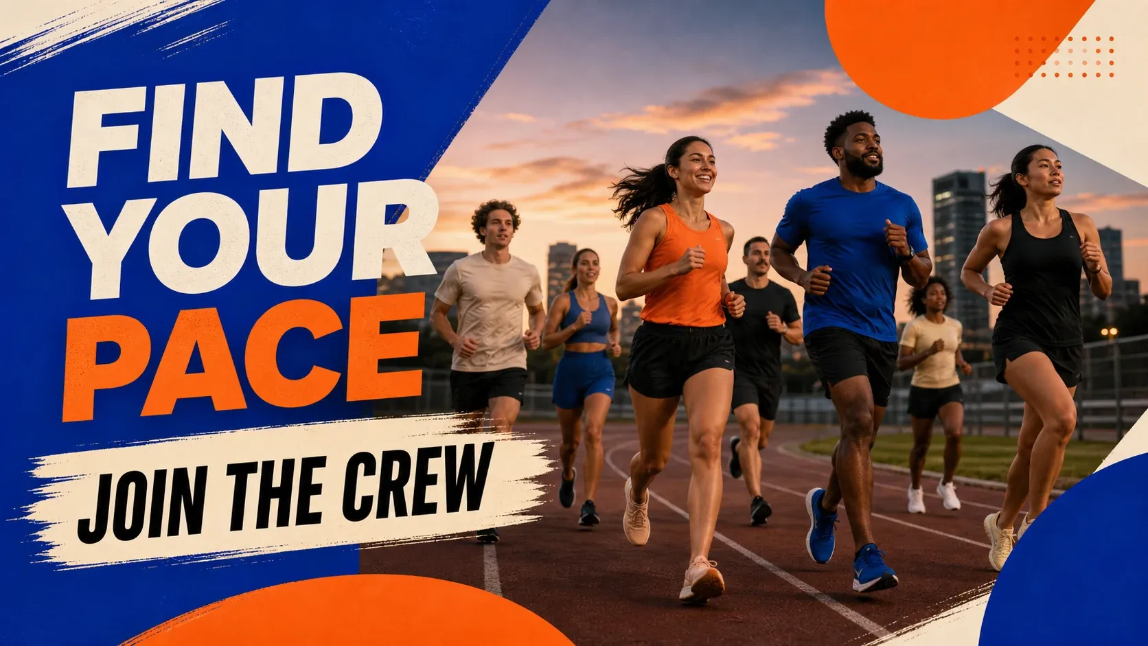 Find Your Pace running community social media recruitment post