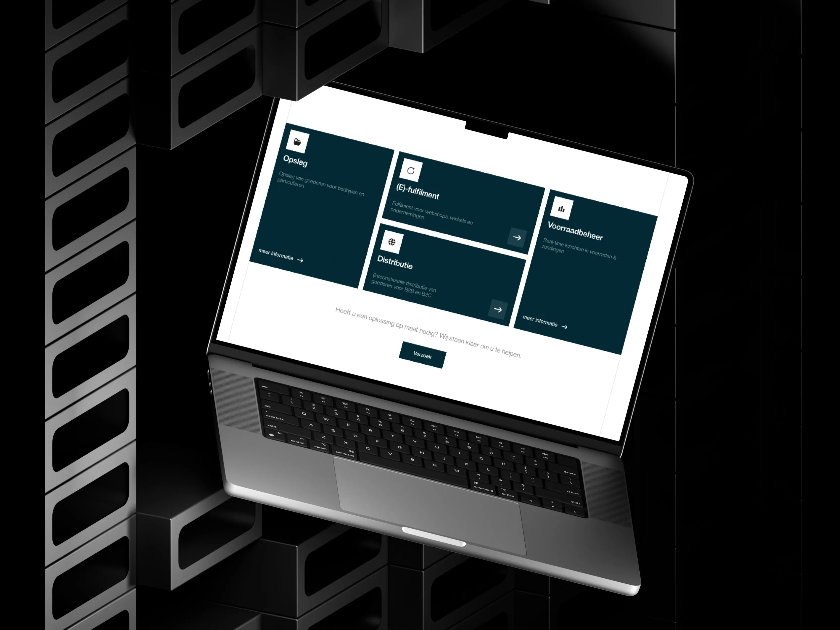 Logistics service cards for storage, fulfillment, distribution, and inventory management