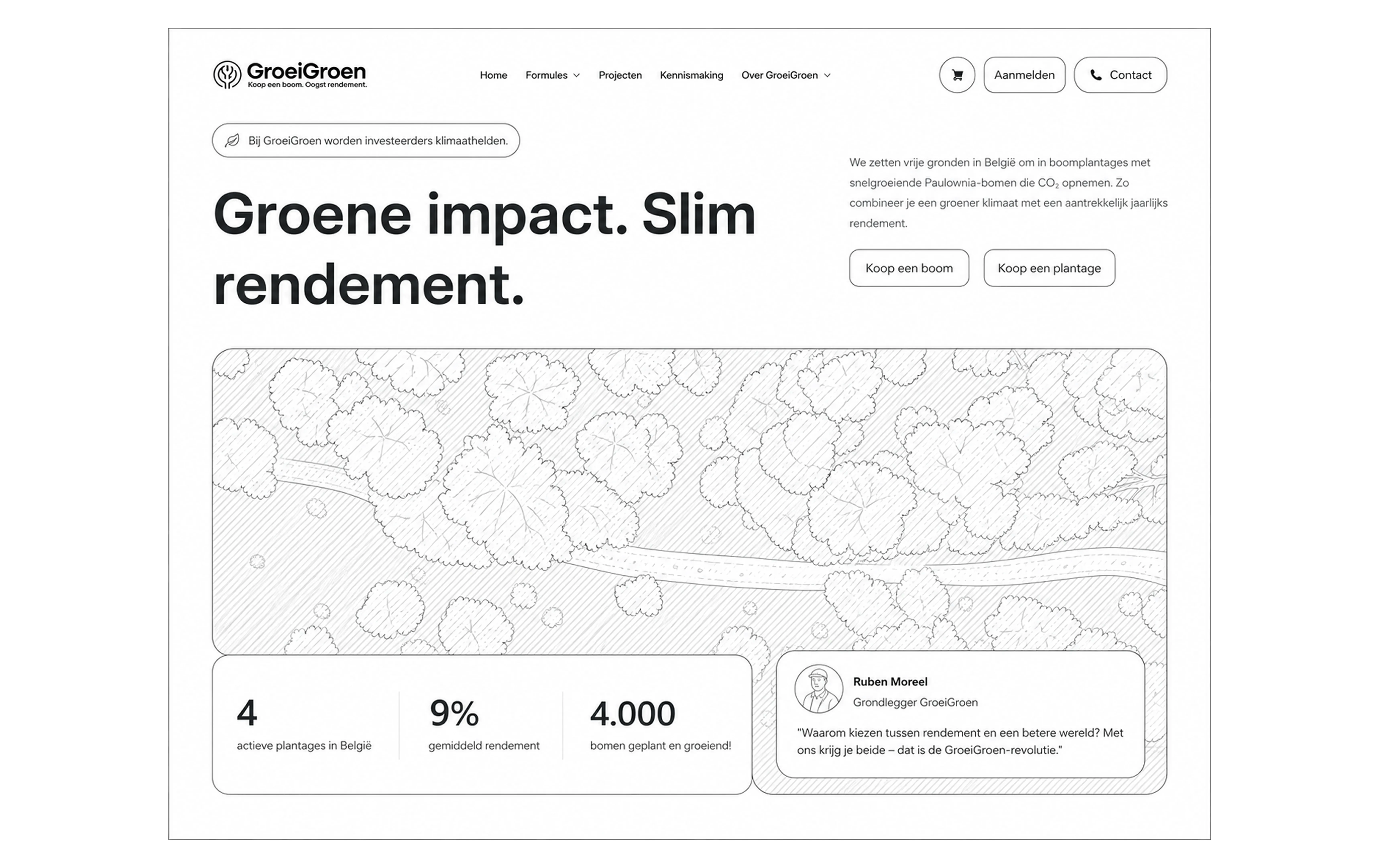 Green Investment wireframe